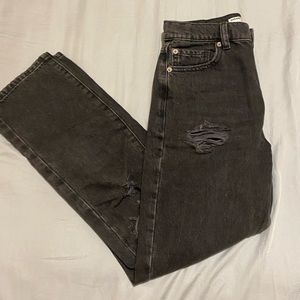 black ripped jeans size 00